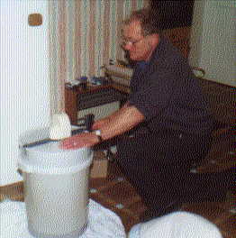 Dad at the extractor October 2000