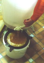 Lynn filters the finished product