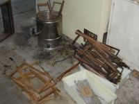 cleaning frames in our boiler