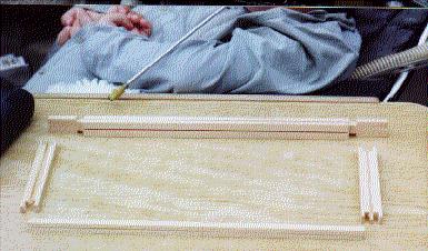 Frame parts laid out